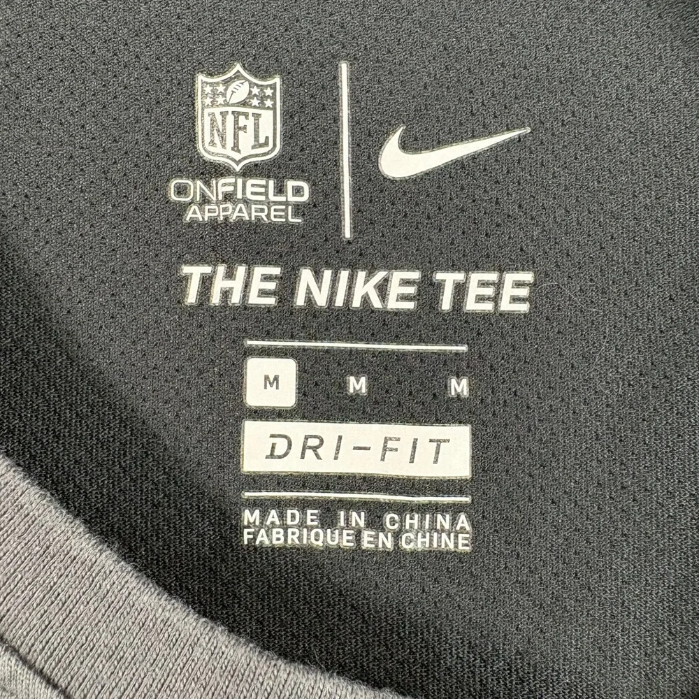 Nike Green Bay Packers‎ T-Shirt Mens Medium Dri-Fit Gray Black NFL Football Tee